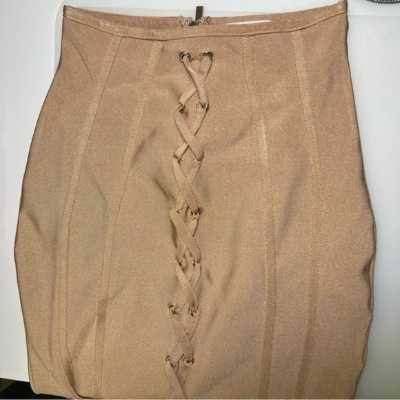 Two Piece Set Bandage Bodycon Lace Up Dress - Picture 9 of 14